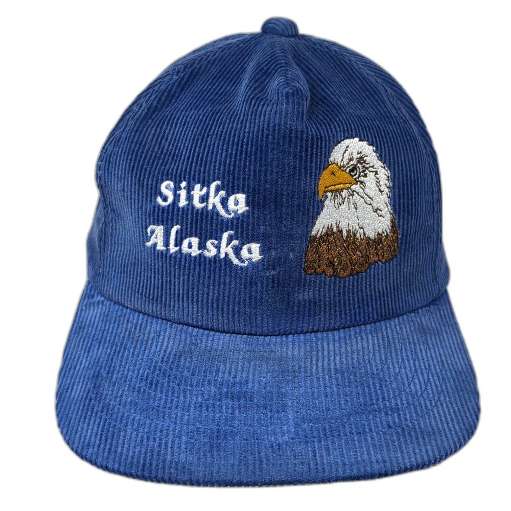 That Hat Sitka Alaska Bald Eagle Blue One Size 5 Panel Corduroy Snapback Hat